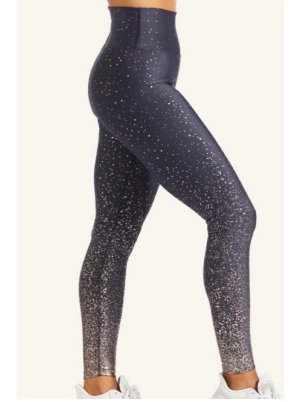 Peloton Show Up Sparkle High-Waist Black Glitter Leggings size small